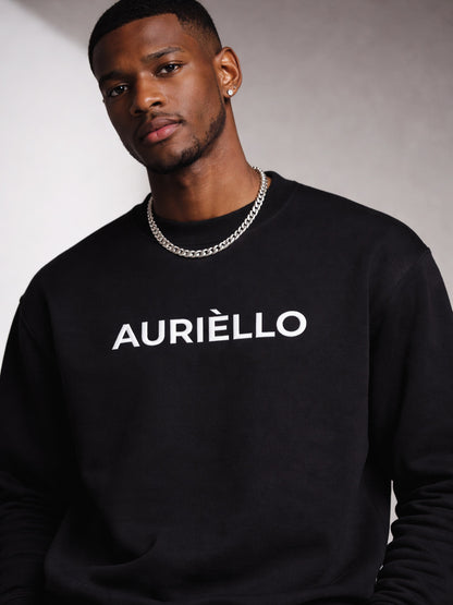 AURIÈLLO Essential Sweatshirt — Black