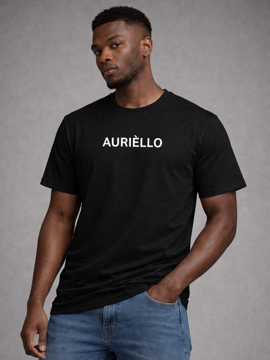 AURIÈLLO Essential T-Shirt — Black