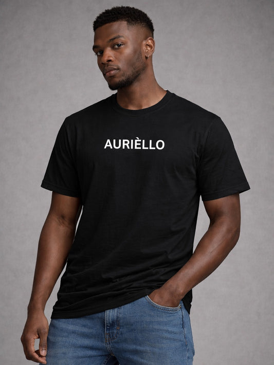 AURIÈLLO Essential T-Shirt — Black
