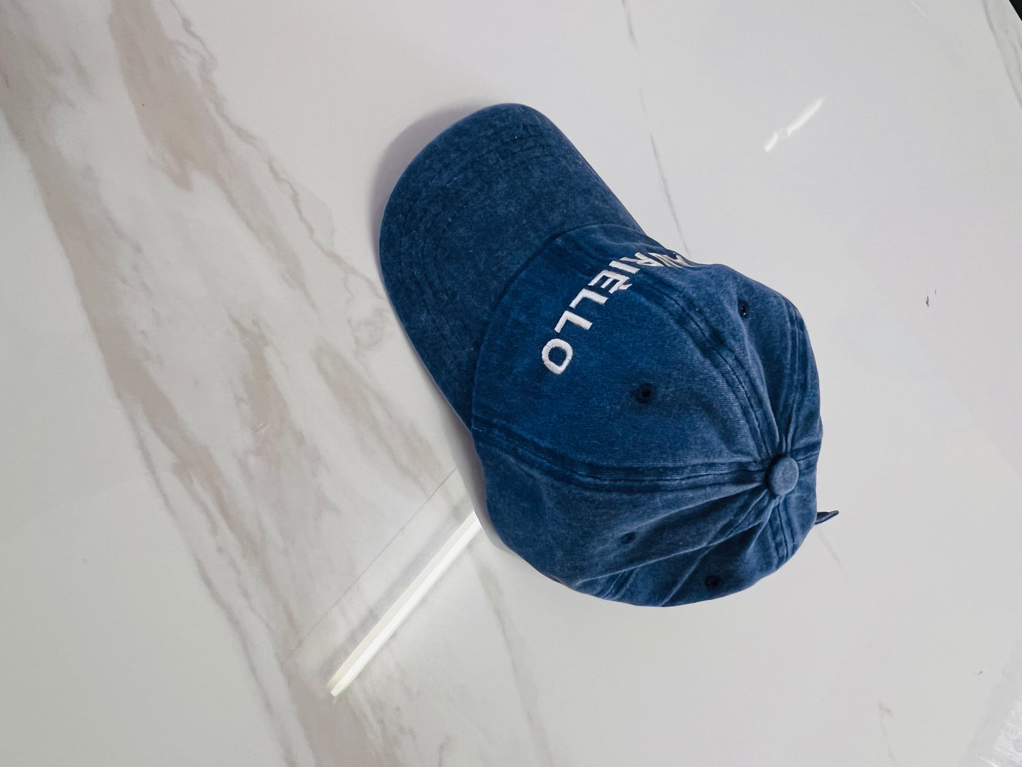 AURIÈLLO Denim Cap — Blue