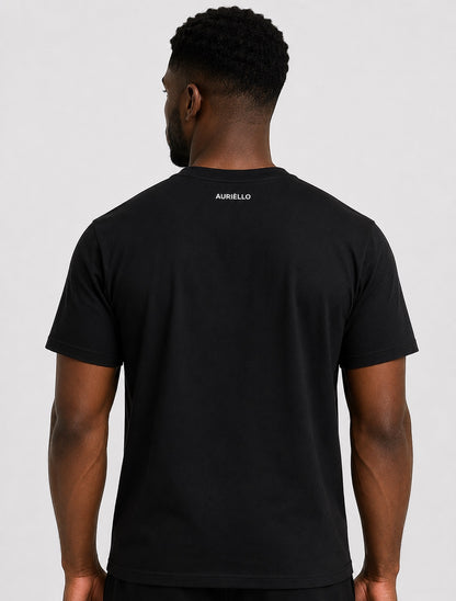 AURIÈLLO Logo Tee black back view