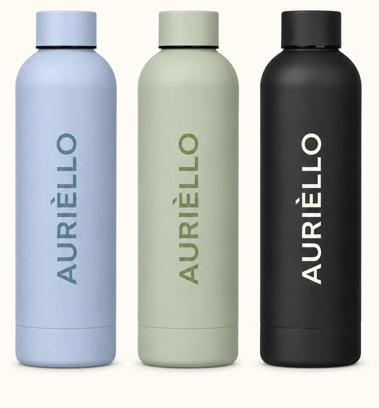 AURIÈLLO recycled stainless steel water bottle collection